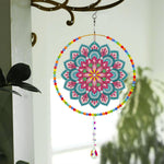 Double-Sided Diamond Painting Crystal Suncatcher Hanging Ornament - Lotus Mandala