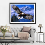 Eagle Flying over Mountains Diamond Painting