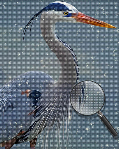 Elegant Heron Diamond Painting