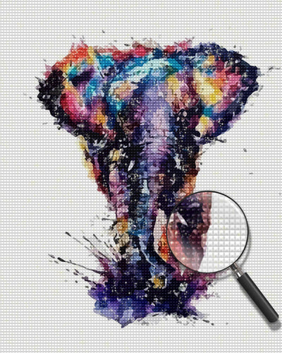 Elephant in Watercolor Style Diamond Painting