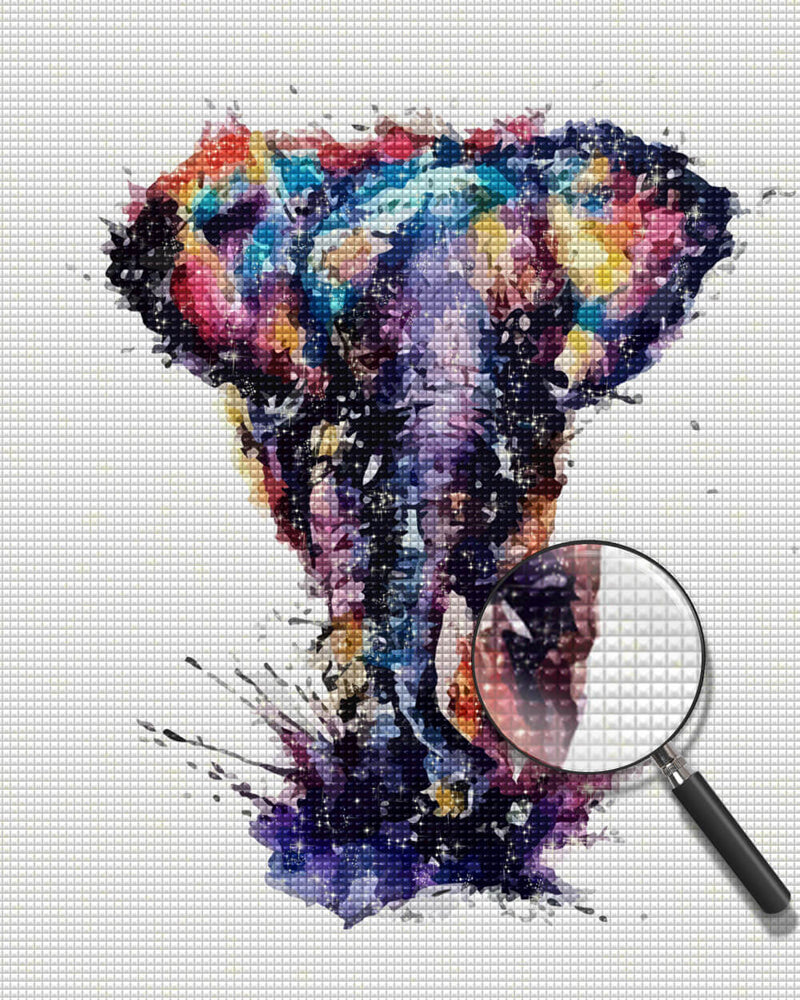 Elephant in Watercolor Style Diamond Painting