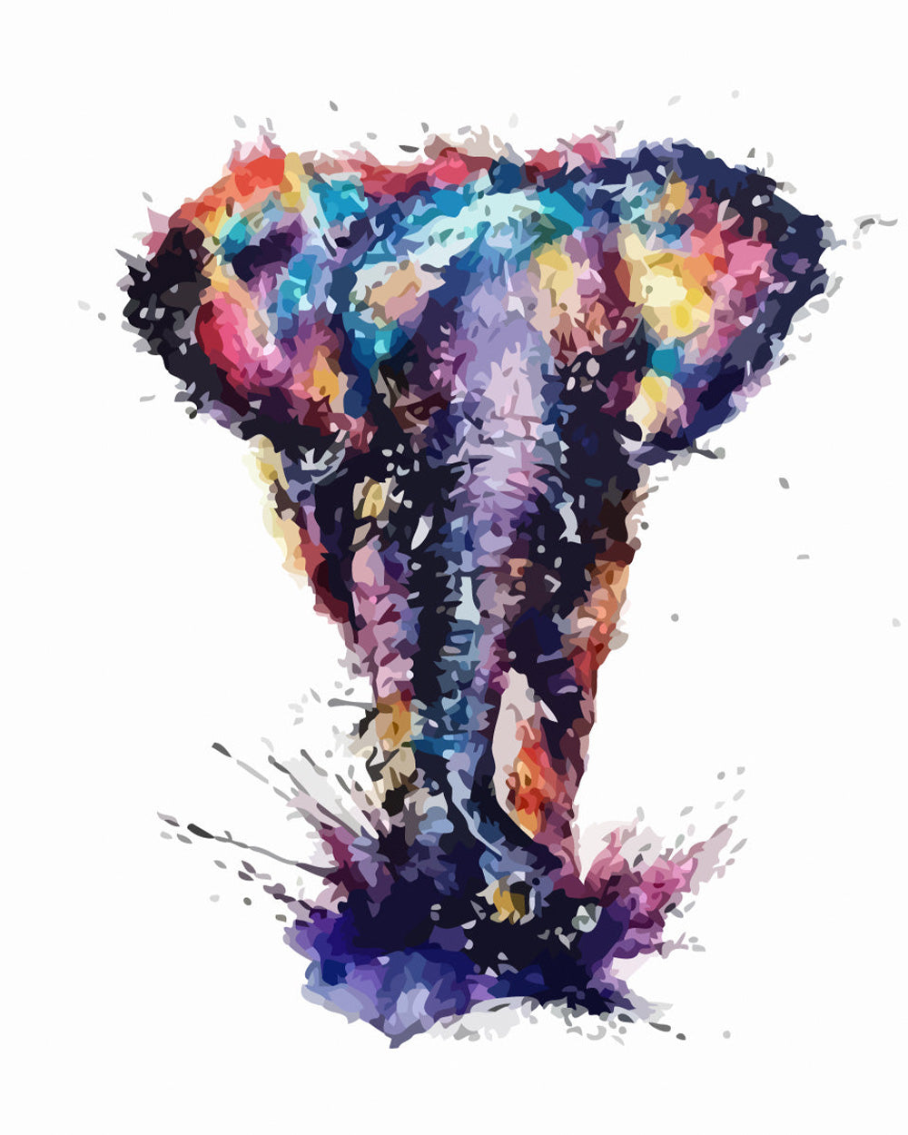 Elephant in Watercolor Style Diamond Painting
