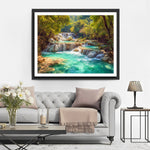 Emerald Green Multi-Tiered Waterfall Diamond Painting