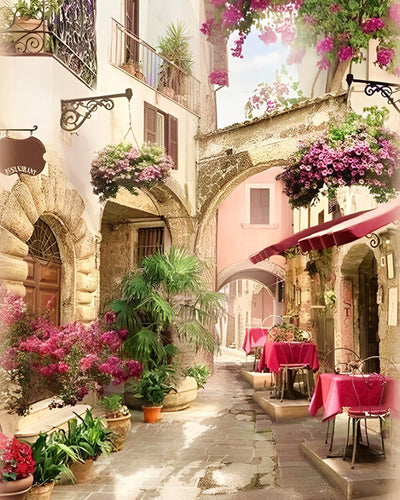 European Street Cafe Diamond Painting