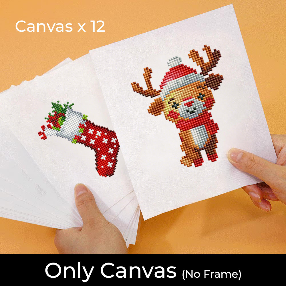 Exquisite Christmas Decorations 12Pcs - Mini Diamond Painting Kit