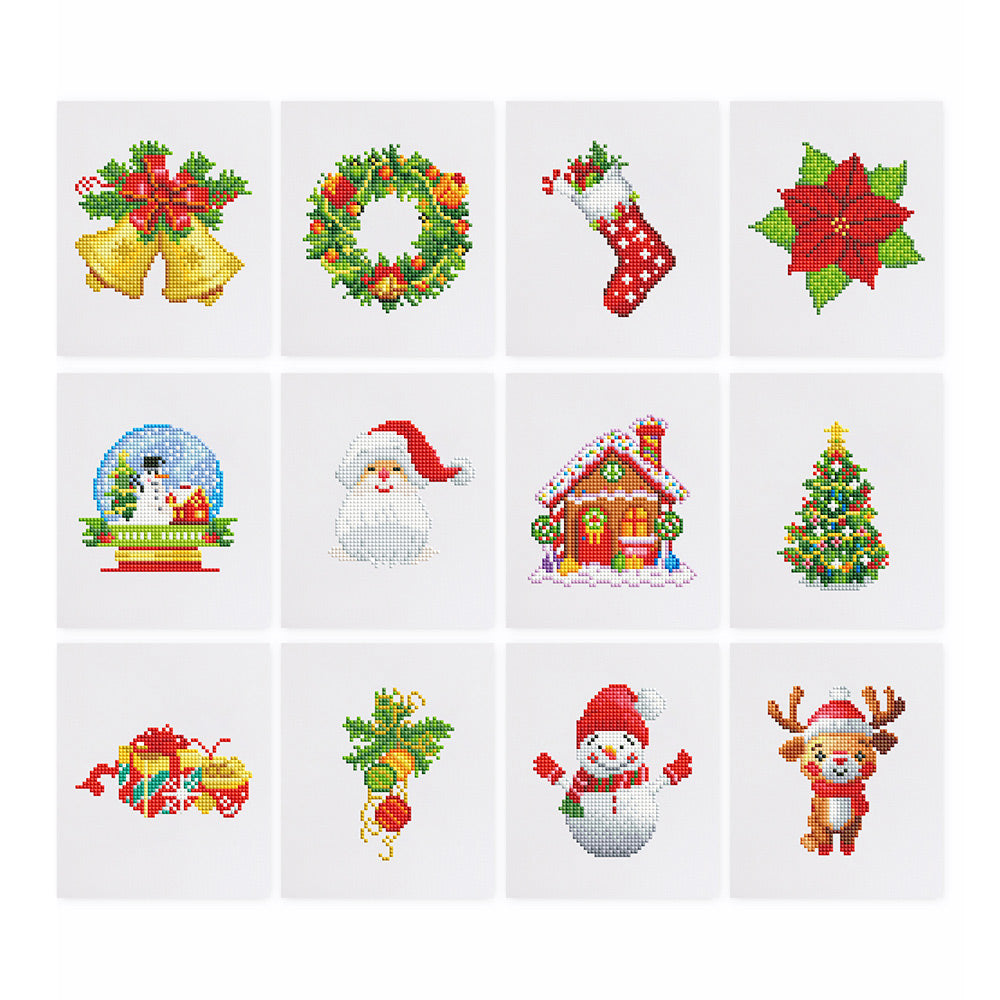 Exquisite Christmas Decorations 12Pcs - Mini Diamond Painting Kit