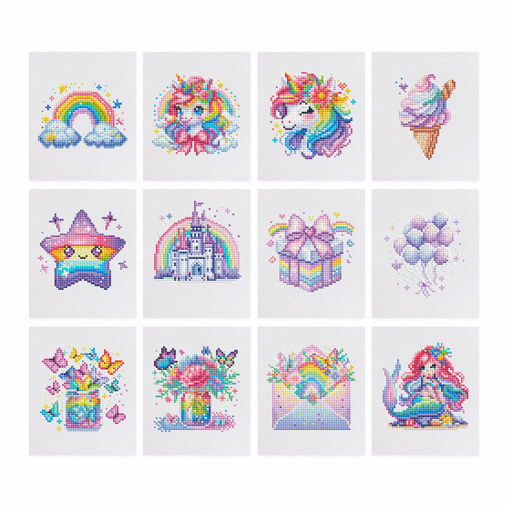 Fairytale Unicorn Dreams 12Pcs - Mini Diamond Painting Kit