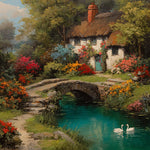 Farmhouse and River Diamond Painting