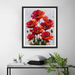 Fiery Red Poppies Diamond Painting