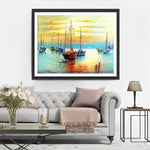 Flotilla of Ships on the Sea Diamond Painting