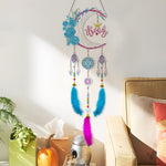 Flower and Moon Dreamcatcher 2D Flat Hanging Diamond Painting Kits