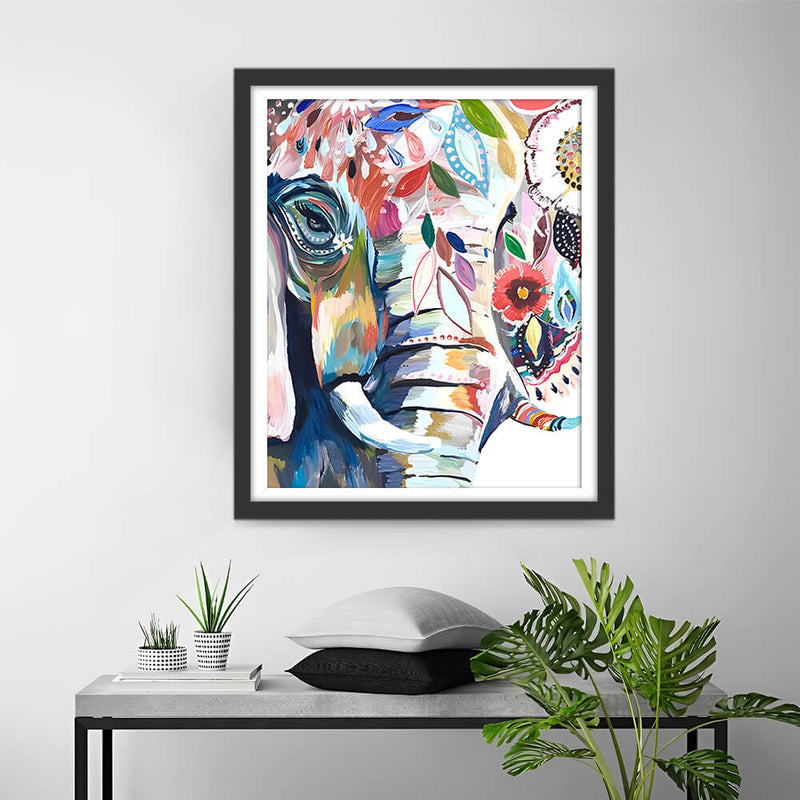 Flower Elephant Diamond Painting