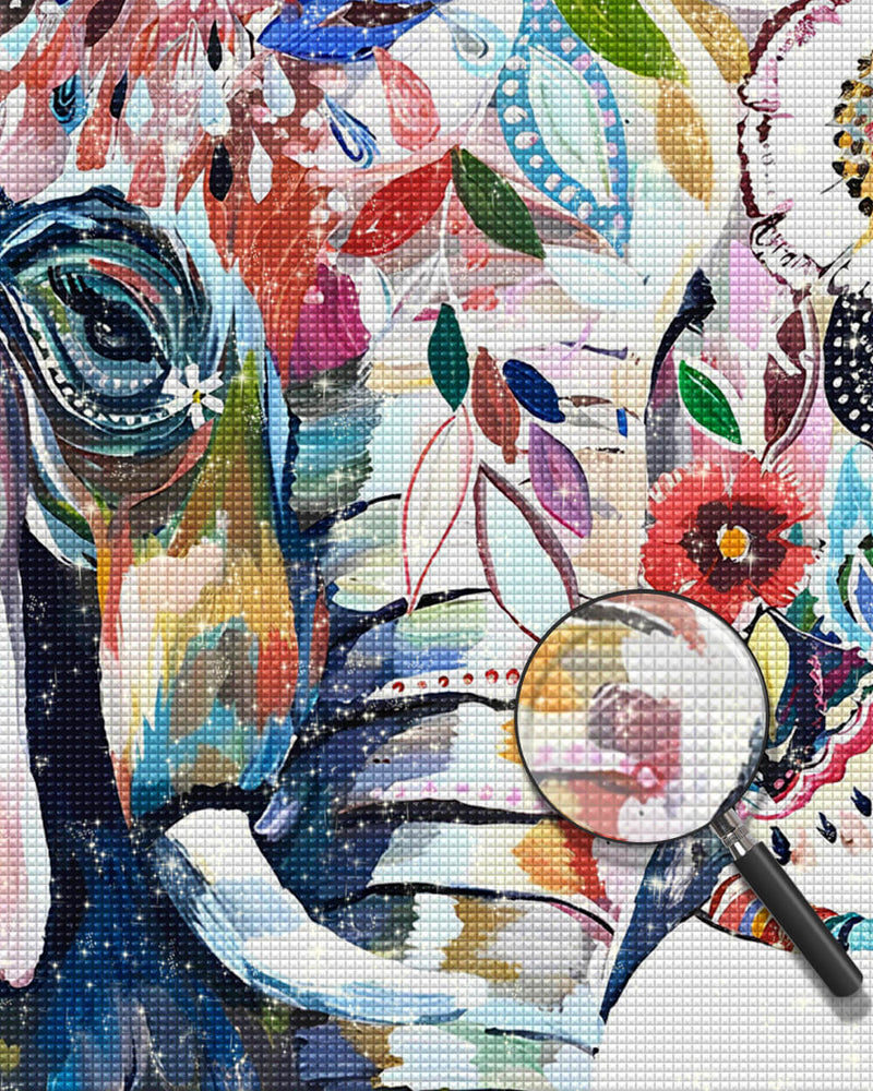 Flower Elephant Diamond Painting
