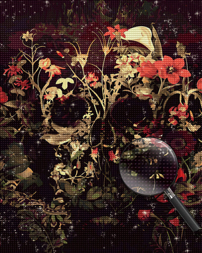 Flower Skull Diamond Painting