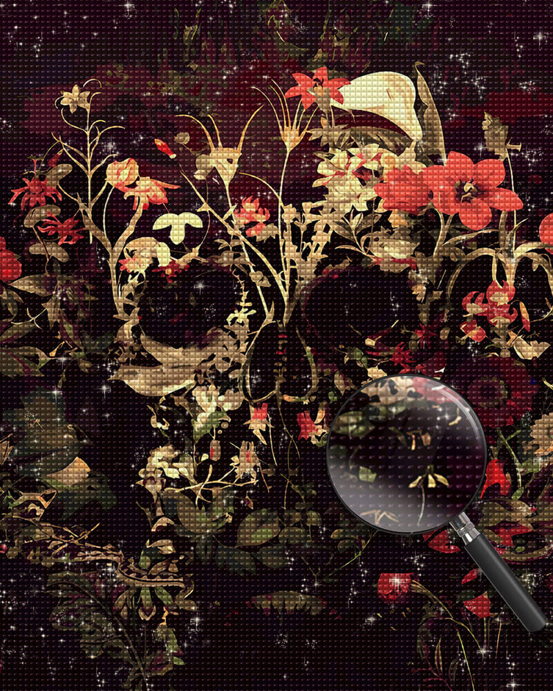 Flower Skull Diamond Painting