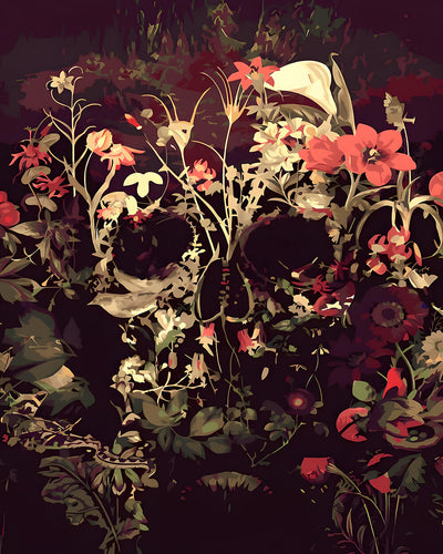 Flower Skull Diamond Painting