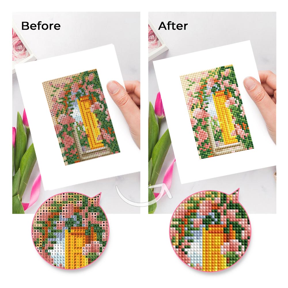 Flower Window Dreams 12Pcs - Mini Diamond Painting Kit