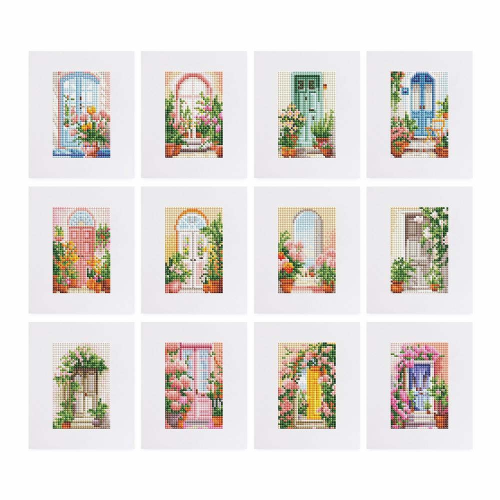 Flower Window Dreams 12Pcs - Mini Diamond Painting Kit