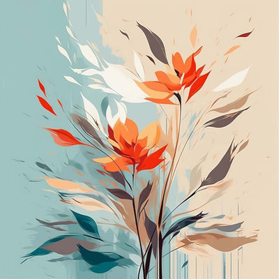 Flowers in Wind Diamond Painting