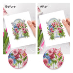 Flowers on the Windowsill 12Pcs - Mini Diamond Painting Kit