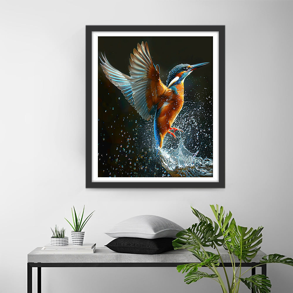 Flying Bird and Water Diamond Painting