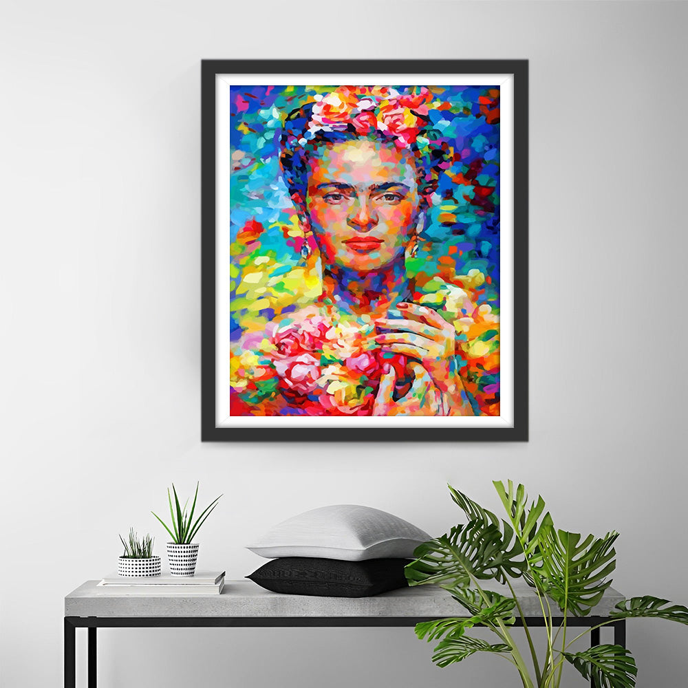 Frida Kahlo and Flowers Diamond Painting