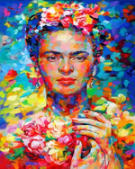 Frida Kahlo and Flowers Diamond Painting