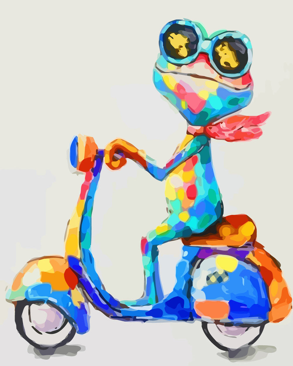 Frog Riding E-Bike Diamond Painting