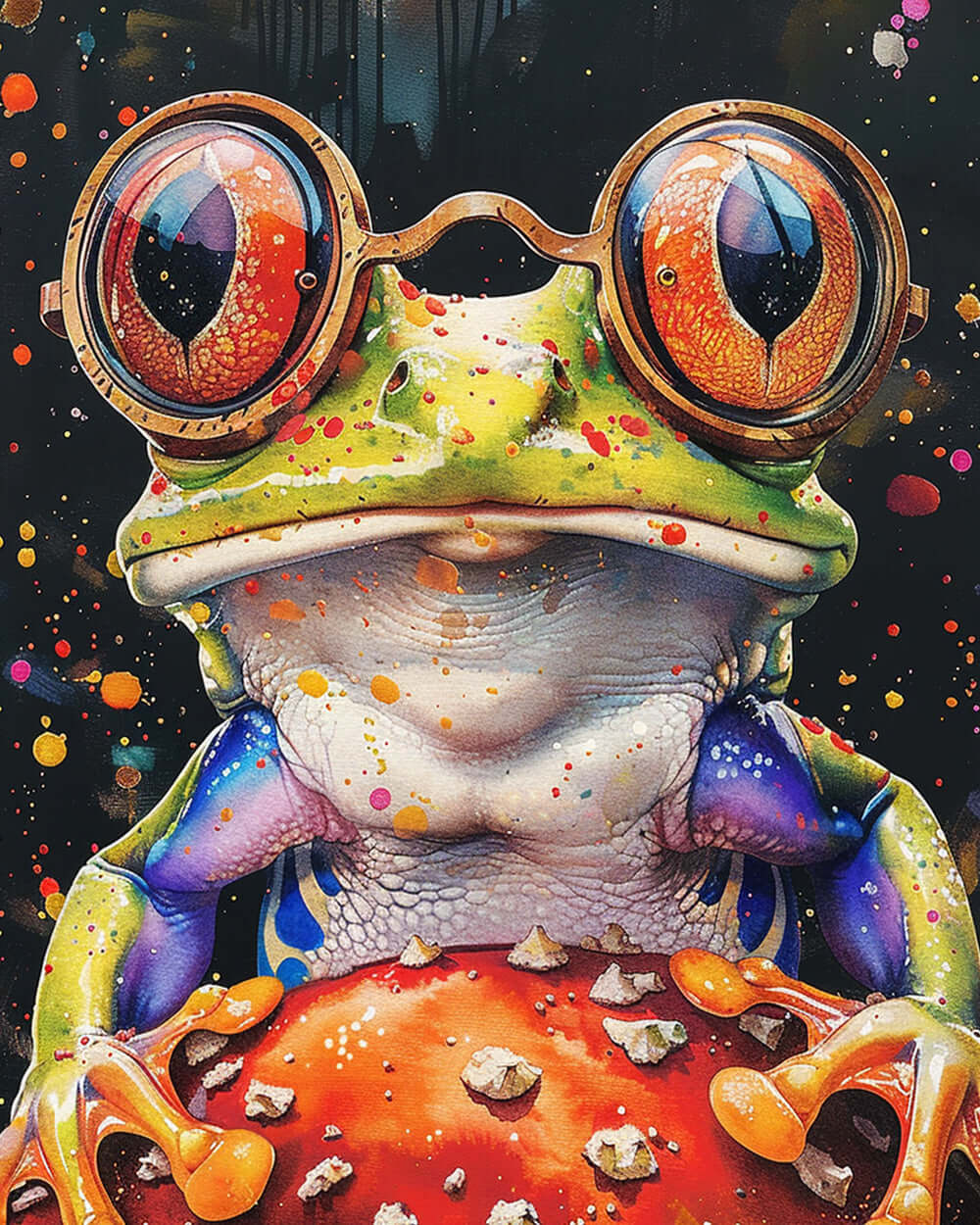 Frog with Big Red Eyes Diamond Painting