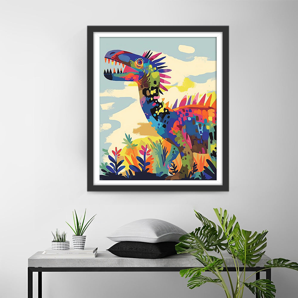 Giant Abstract Colorful Dinosaur Diamond Painting