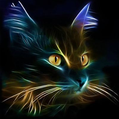 Glowing Cat Diamond Painting