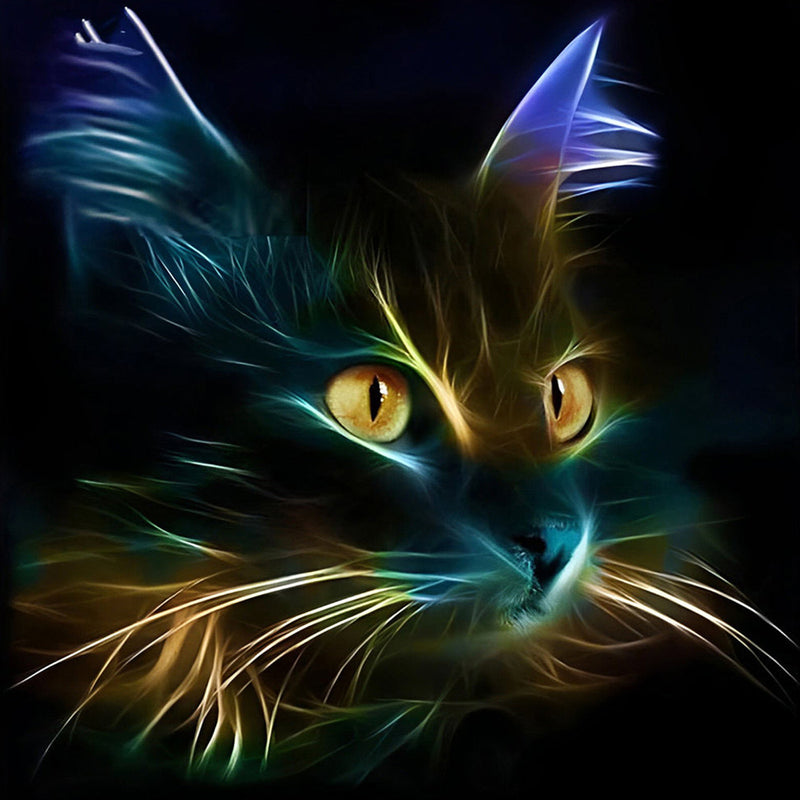 Glowing Cat Diamond Painting