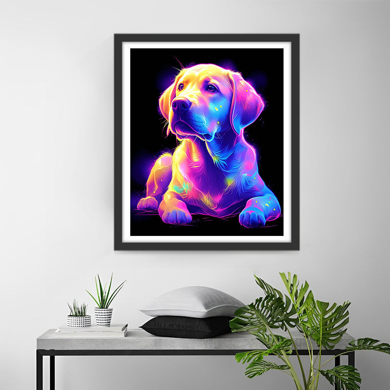 Glowing Labrador Diamond Painting