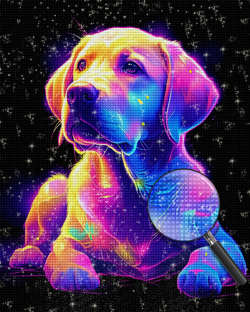 Glowing Labrador Diamond Painting