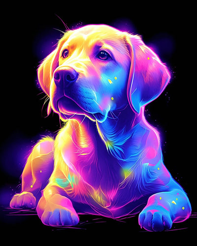 Glowing Labrador Diamond Painting