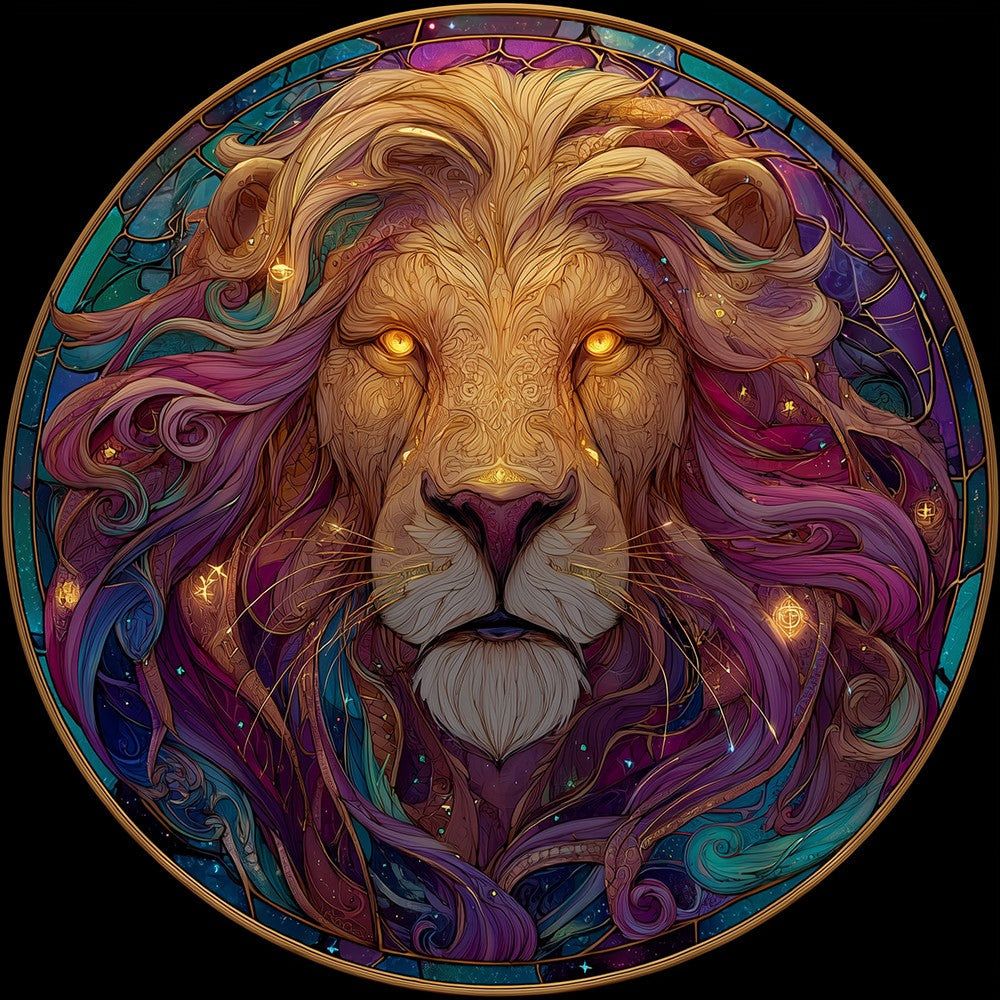 Golden Eyed Lion Diamond Painting
