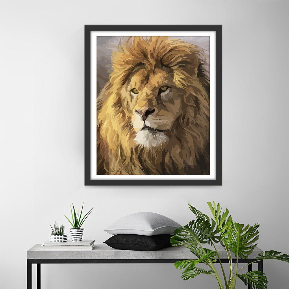 Golden-Haired Lion King Diamond Painting