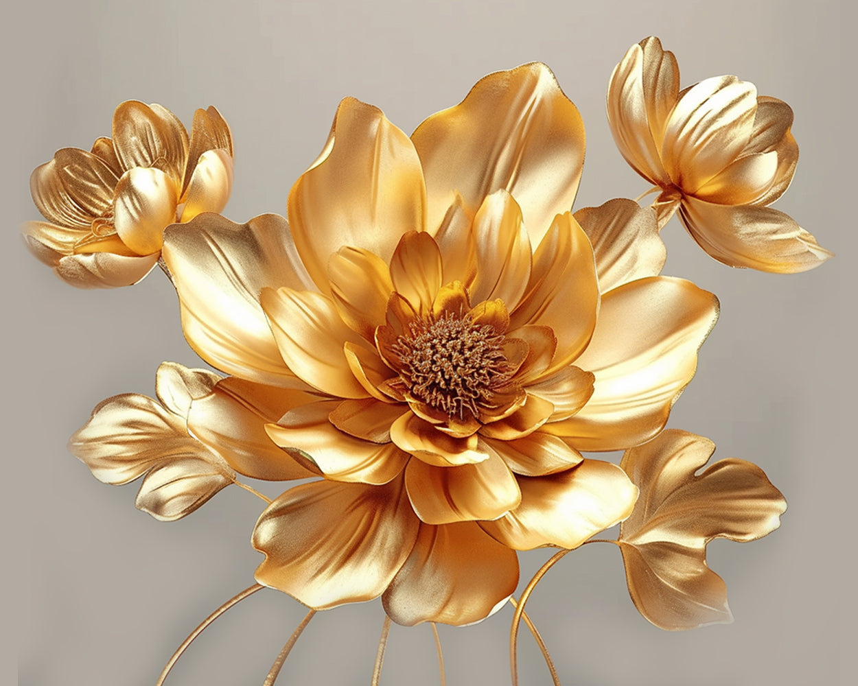 Golden Lotus Diamond Painting