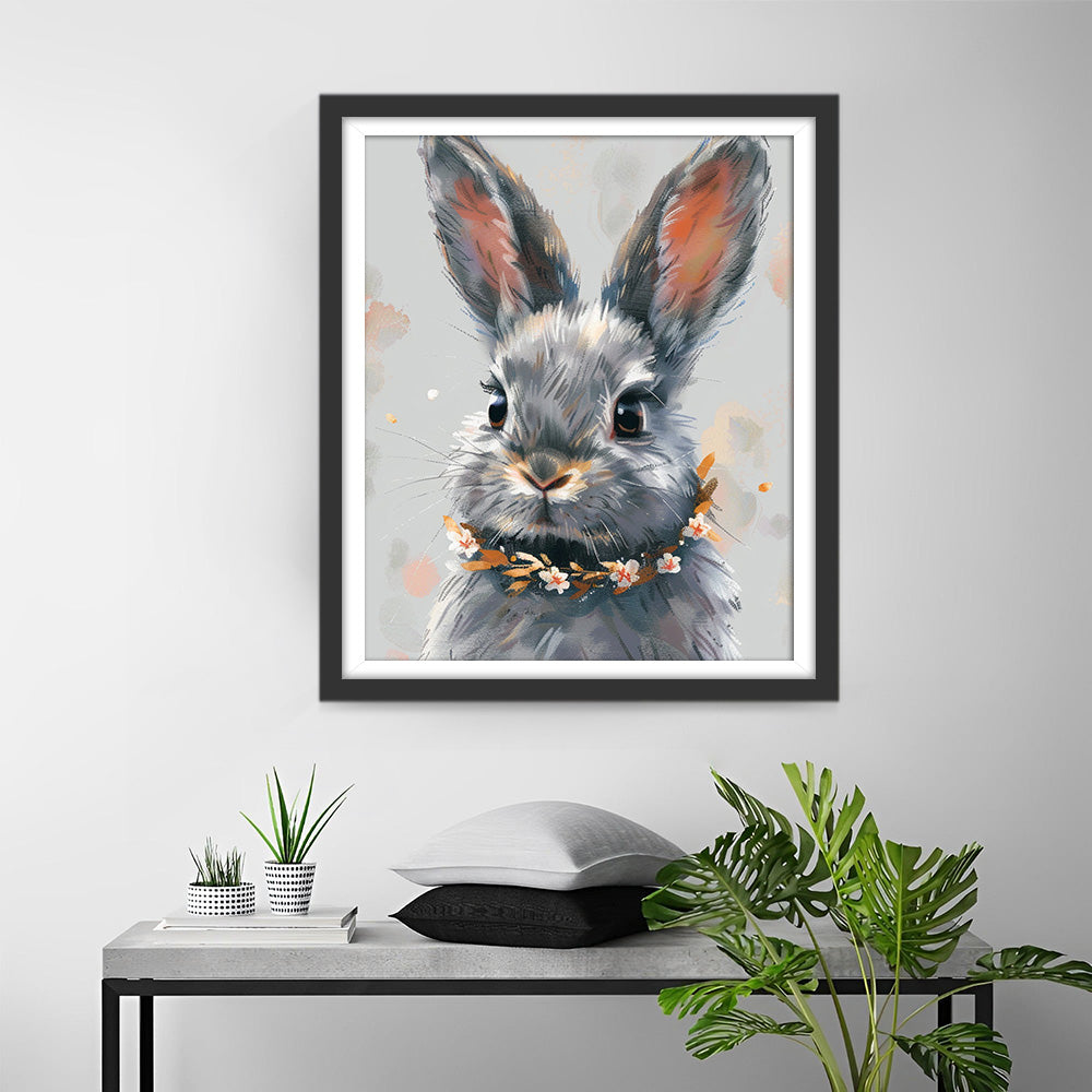 Gray Rabbit Diamond Painting