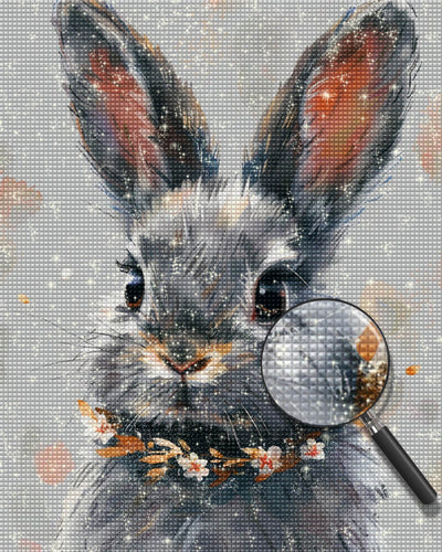 Gray Rabbit Diamond Painting