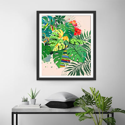 Green Leaves Diamond Painting