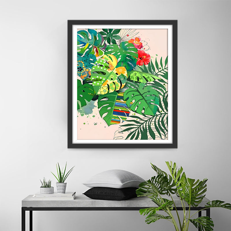 Green Leaves Diamond Painting