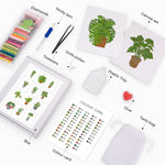 Green Potted Plants 12Pcs - Mini Diamond Painting Kit