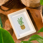 Green Potted Plants 12Pcs - Mini Diamond Painting Kit