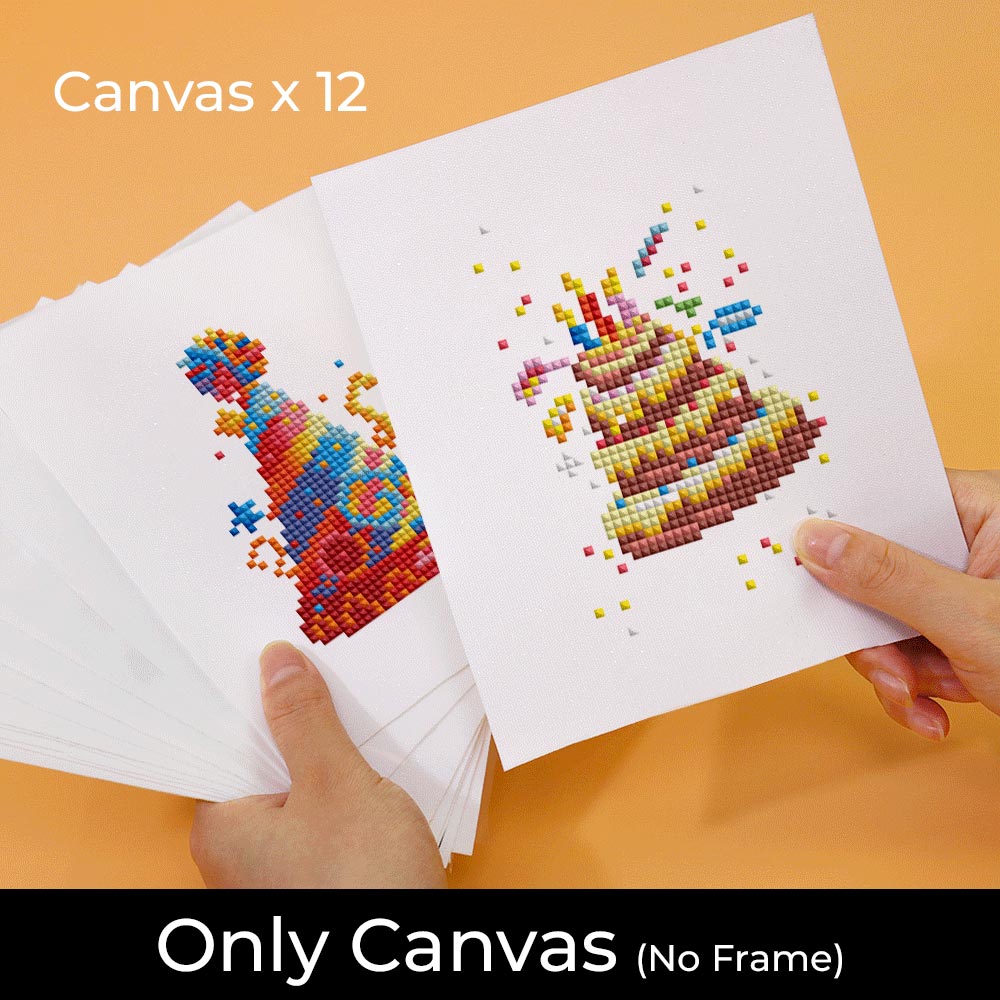 Happy Birthday 12Pcs - Mini Diamond Painting Kit