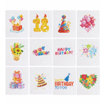 Happy Birthday 12Pcs - Mini Diamond Painting Kit