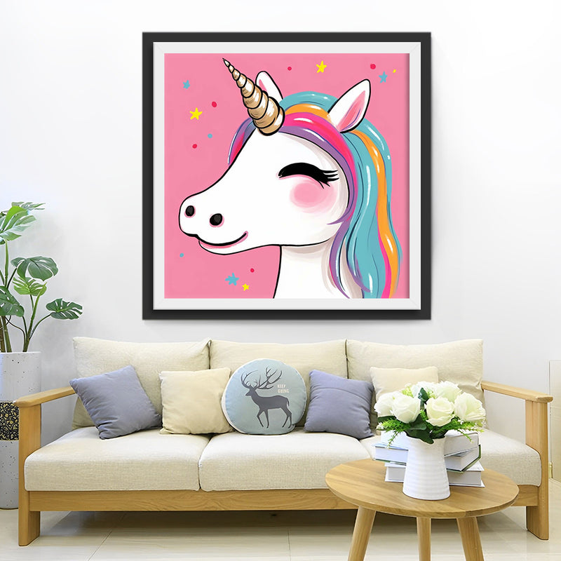 Happy Cartoon Unicorn Diamond Painting