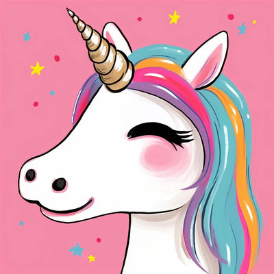 Happy Cartoon Unicorn Diamond Painting