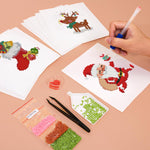 Happy Christmas Scene 12Pcs - Mini Diamond Painting Kit