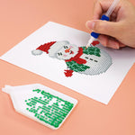 Happy Christmas Scene 12Pcs - Mini Diamond Painting Kit